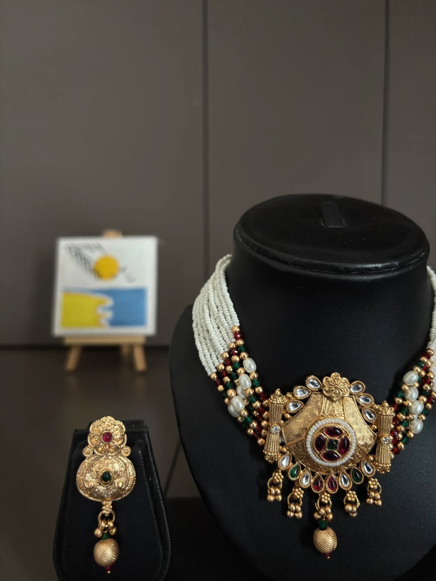 Rajwadi Pearl Choker Set