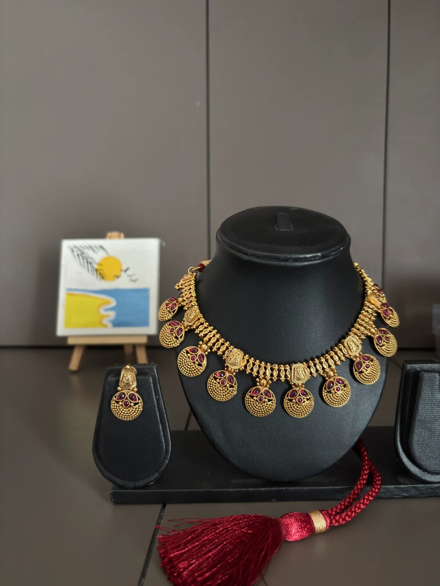 Premium Temple Coin Necklace Set