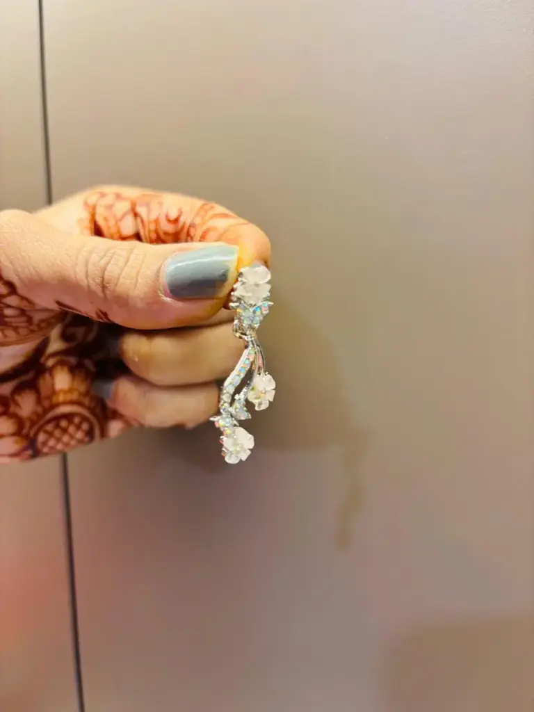 Crystal Blossom Curve Earrings