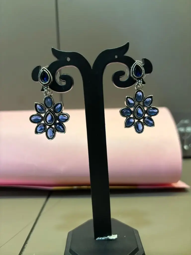 Blue Flower Earrings