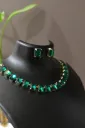 Green Necklace Set with Earrings