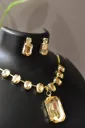 Gold Plated Premium Crystal Set With Earrings